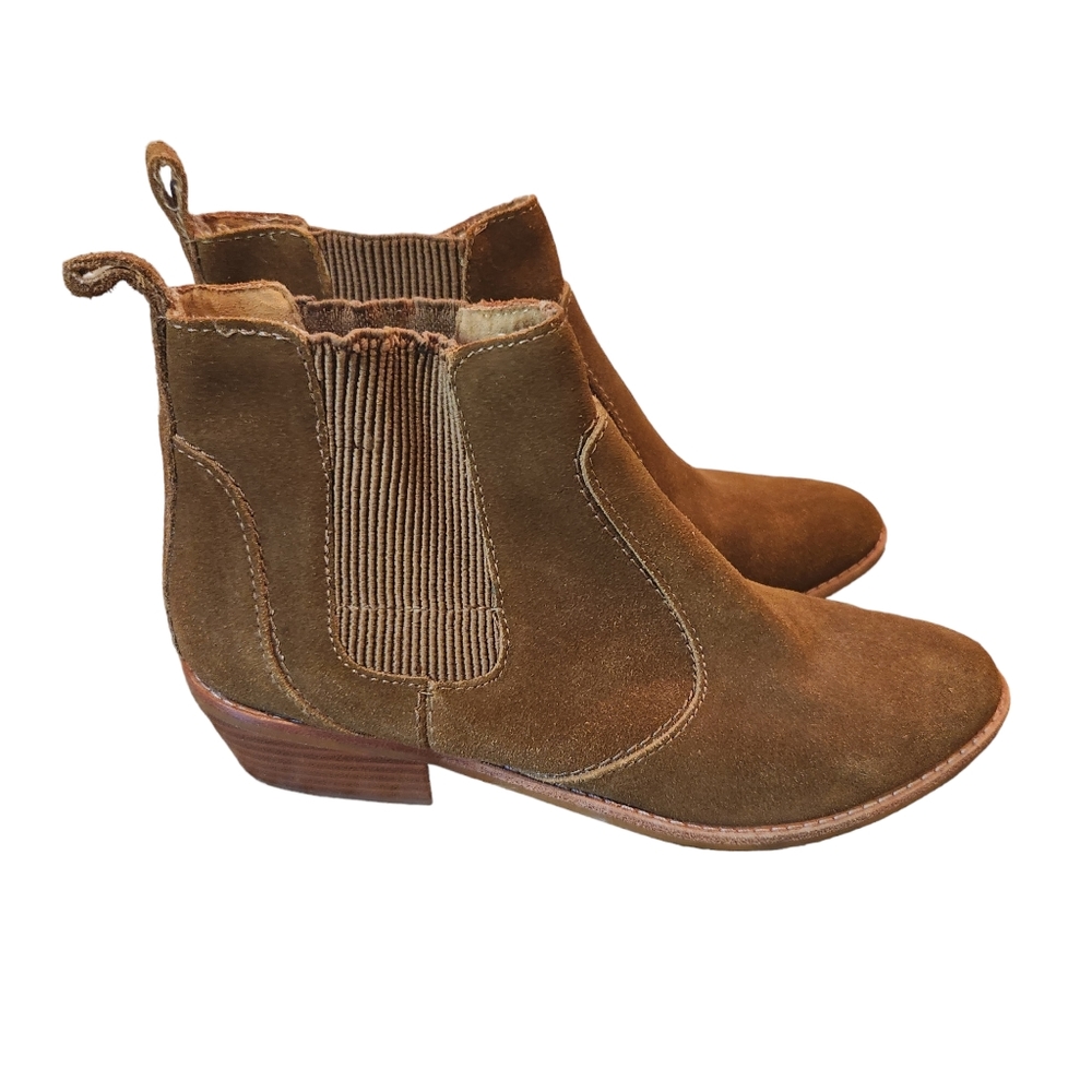 Gap Western Chelsea Boot Brown Suede Leather Size 7 - Picture 6 of 10